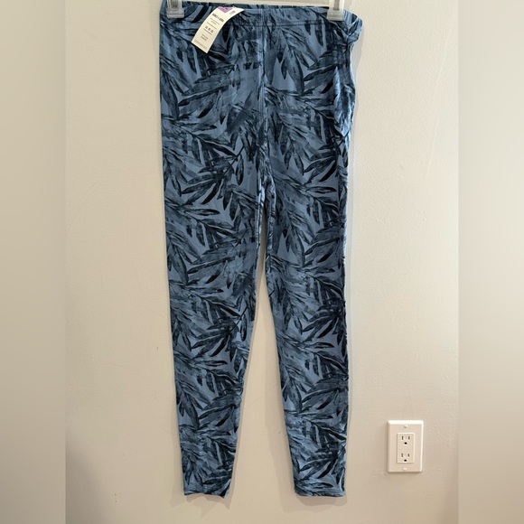Agnes & Dora Pants - New Agnes&Dora s/M (4-12) Blue Tropical Leaf Print Soft&Stretchy Leggings 758